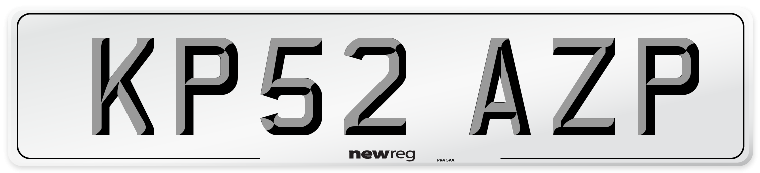 KP52 AZP Number Plate from New Reg